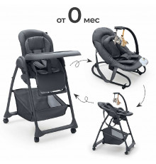 Стульчик для кормления Agex Seat’n Sleep, Dark Grey