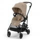 Коляска прогулочная Cybex Melio Carbon с дождевиком, Almond Beige