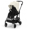Коляска прогулочная Cybex Melio Carbon с дождевиком, Canvas White