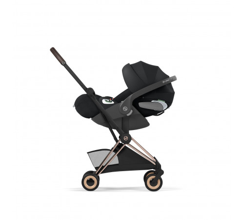 Прогулочная коляска Cybex Coya Style, Sepia Black шасси Rosegold (с дождевиком)