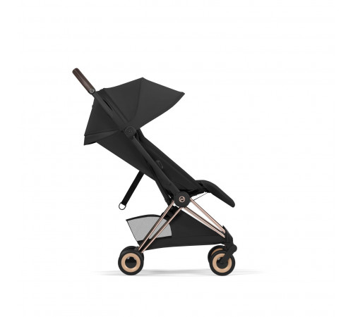 Прогулочная коляска Cybex Coya Style, Sepia Black шасси Rosegold (с дождевиком)