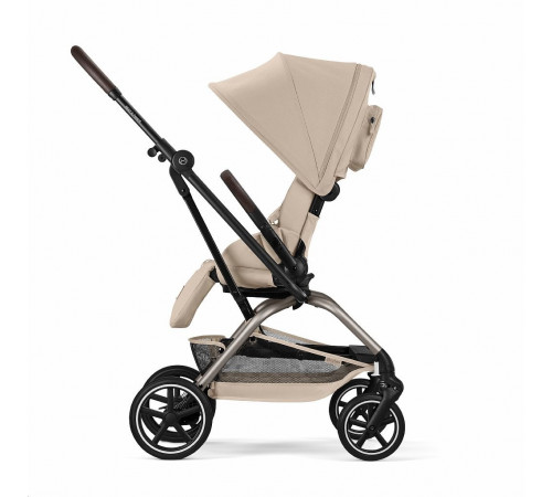 Прогулочная коляска Cybex Eezy S Twist+ 2 BLK, Almond Beige (с дождевиком и бампером)