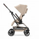 Прогулочная коляска Cybex Eezy S Twist+ 2 BLK, Almond Beige (с дождевиком и бампером)