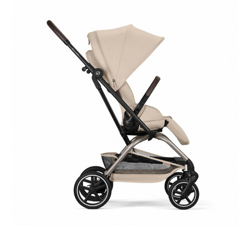 Прогулочная коляска Cybex Eezy S Twist+ 2 BLK, Almond Beige (с дождевиком и бампером)