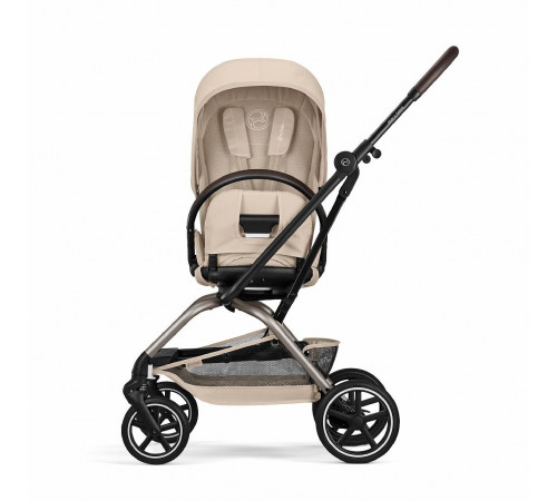 Прогулочная коляска Cybex Eezy S Twist+ 2 BLK, Almond Beige (с дождевиком и бампером)