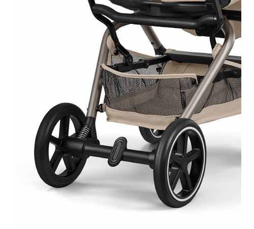 Прогулочная коляска Cybex Eezy S Twist+ 2 BLK, Almond Beige (с дождевиком и бампером)