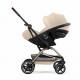 Прогулочная коляска Cybex Eezy S Twist+ 2 BLK, Almond Beige (с дождевиком и бампером)