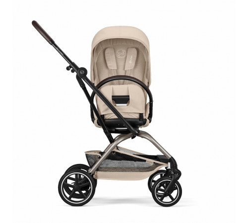 Прогулочная коляска Cybex Eezy S Twist+ 2 BLK, Almond Beige (с дождевиком и бампером)