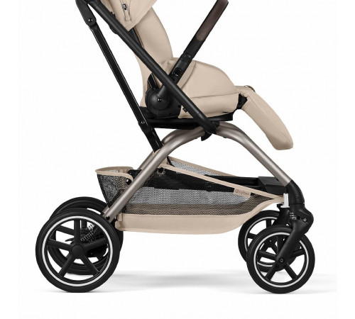 Прогулочная коляска Cybex Eezy S Twist+ 2 BLK, Almond Beige (с дождевиком и бампером)