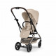 Прогулочная коляска Cybex Eezy S Twist+ 2 BLK, Almond Beige (с дождевиком и бампером)