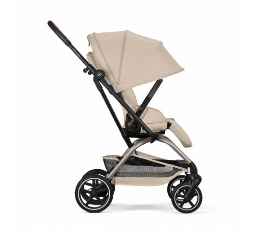 Прогулочная коляска Cybex Eezy S Twist+ 2 BLK, Almond Beige (с дождевиком и бампером)
