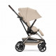 Прогулочная коляска Cybex Eezy S Twist+ 2 BLK, Almond Beige (с дождевиком и бампером)