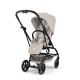 Прогулочная коляска Cybex Eezy S Twist+ 2 BLK, Dune Grey (с дождевиком и бампером)