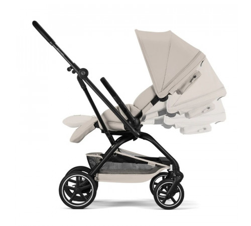 Прогулочная коляска Cybex Eezy S Twist+ 2 BLK, Dune Grey (с дождевиком и бампером)
