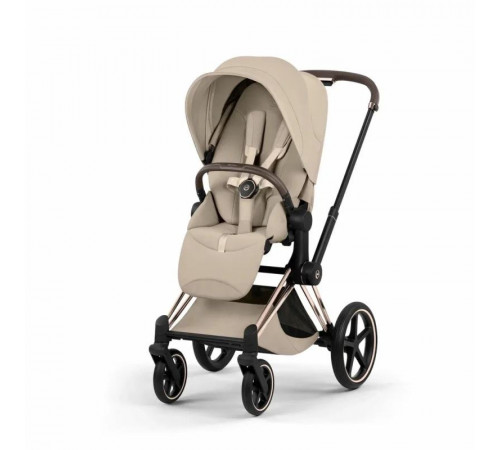 Коляска 2 в 1 Cybex Priam V Style, Cozy Beige шасси Rosegold