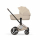 Коляска 2 в 1 Cybex Priam V Style, Cozy Beige шасси Rosegold