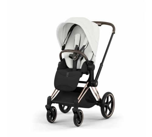 Коляска 2 в 1 Cybex Priam V Style, Off White шасси Rosegold
