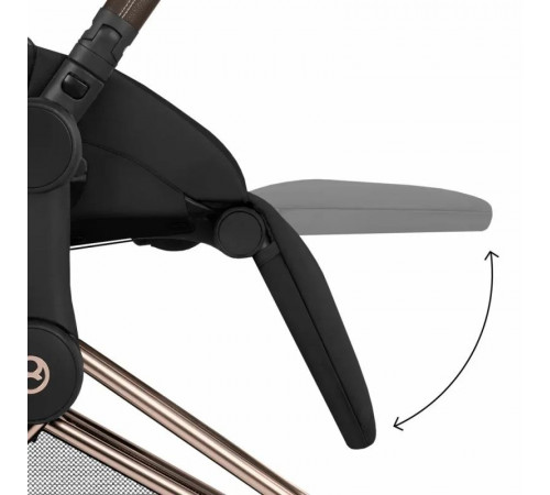 Коляска 2 в 1 Cybex Priam V Style, Sepia Black шасси Rosegold