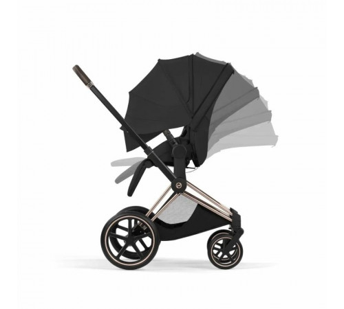 Коляска 2 в 1 Cybex Priam V Style, Sepia Black шасси Rosegold