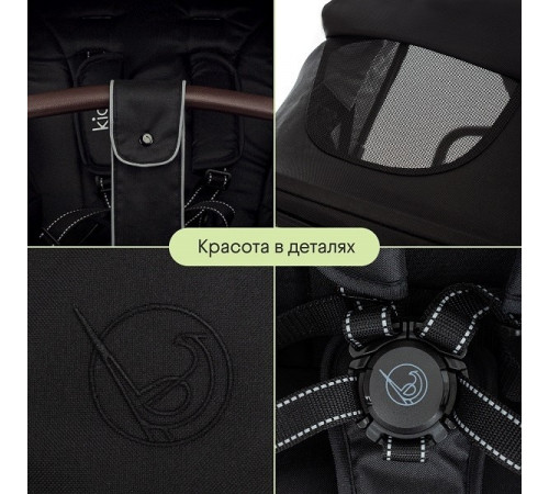 Коляска прогулочная Kidzi Storm, Black