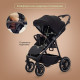 Коляска прогулочная Kidzi Storm, Black