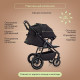 Коляска прогулочная Kidzi Storm, Black