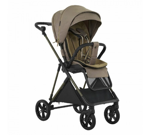 Прогулочная коляска Pituso Carbon RX, Tuareg Beige шасси Gold 