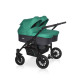 Коляска для двойни 2 в 1 Riko Basic Saxo, 01 (Бирюзовый, Чёрный)