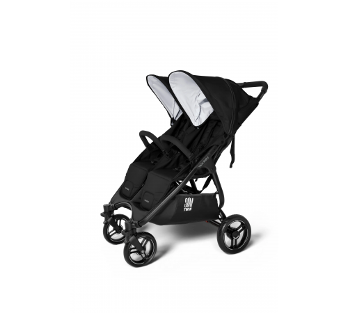 Прогулочная коляска для двойни Valco Baby Slim Twin Series 2, Pitch (Черный)