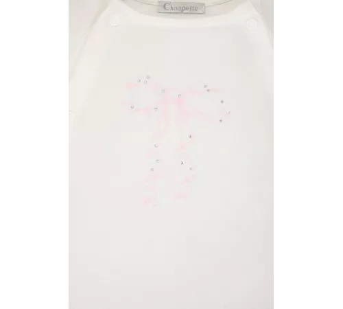 Комбинезон с декором для новорожденной девочки арт. 690.07 Экрю Choupette
