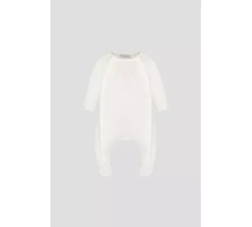 Комбинезон с декором для новорожденной девочки арт. 690.07 Экрю Choupette