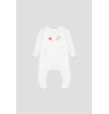 Комбинезон с принтом для новорожденной девочки арт. 688.07 Экрю