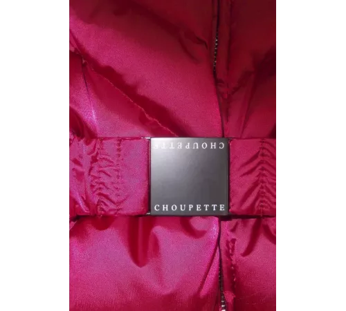 Комбинезон пуховой с меховой опушкой для новорожденной девочки арт. 568.20 Бордовый