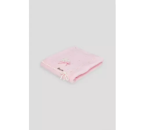Плед вязаный с вязаными декорами и стразами 547.1.43 Choupette