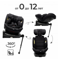 Автокресло Agex Comfort i-Fix 360 New (0-36 кг), Black