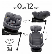 Автокресло Agex Comfort i-Fix 360 New (0-36 кг), Grey