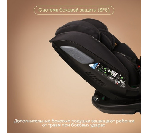 Автокресло Kidzi Spin 360 Plus i-Size (0-36 кг), Black