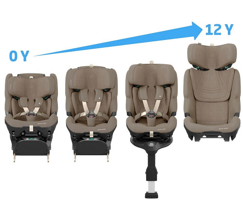 Автокресло Maxi-Cosi Pearl XL Slide Pro 0-36 кг с базой FamilyFix Slide Pro, Authentic Truffle