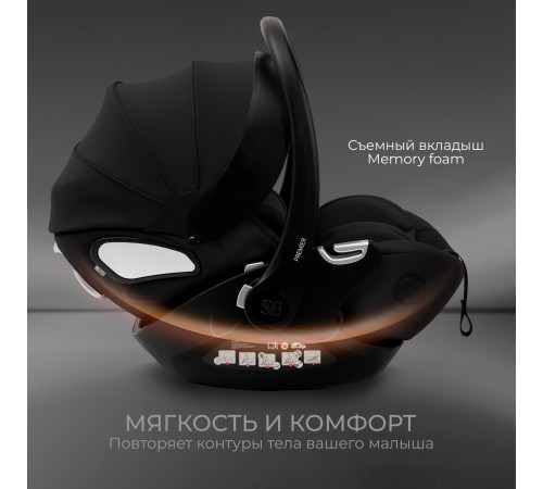 Автокресло Sweet Baby Premier (0-13 кг), Pro Black