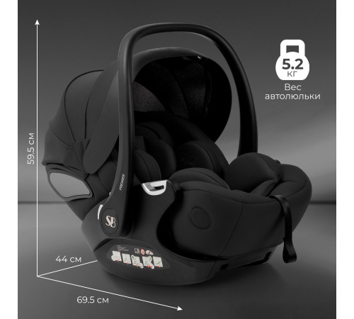 Автокресло Sweet Baby Premier (0-13 кг), Pro Black