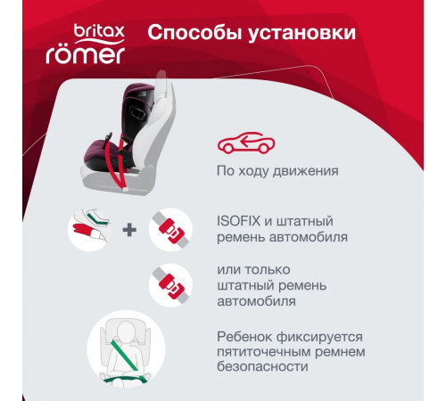 Автокресло Britax Roemer Kidfix i-Size (15-36 кг, группа 2/3), Burgundy Red