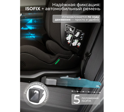 Автокресло Sweet Baby Zenith (15-36 кг) Black (Черный)
