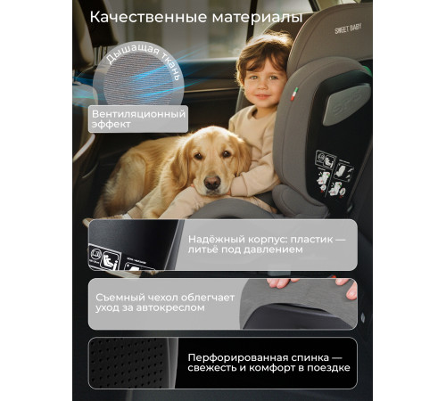 Автокресло Sweet Baby Zenith (15-36 кг) Grey (Серый)
