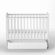 Детская кровать Antemi Classic Sleep с маятником и ящиком, Белый