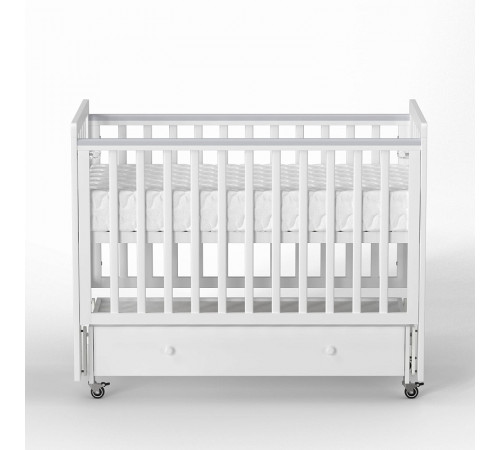 Детская кровать Antemi Classic Sleep с маятником и ящиком, Белый