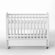 Детская кровать Antemi Classic Sleep с маятником и ящиком, Белый