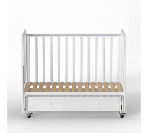 Детская кровать Antemi Classic Sleep с маятником и ящиком, Белый