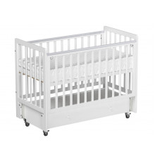 Детская кровать Antemi Classic Sleep с маятником и ящиком, Белый