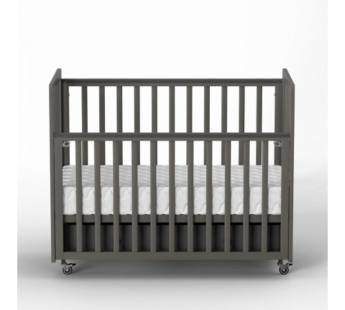 Детская кровать Antemi Classic Sleep с маятником и ящиком, Графит