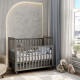 Детская кровать Antemi Classic Sleep с маятником и ящиком, Графит